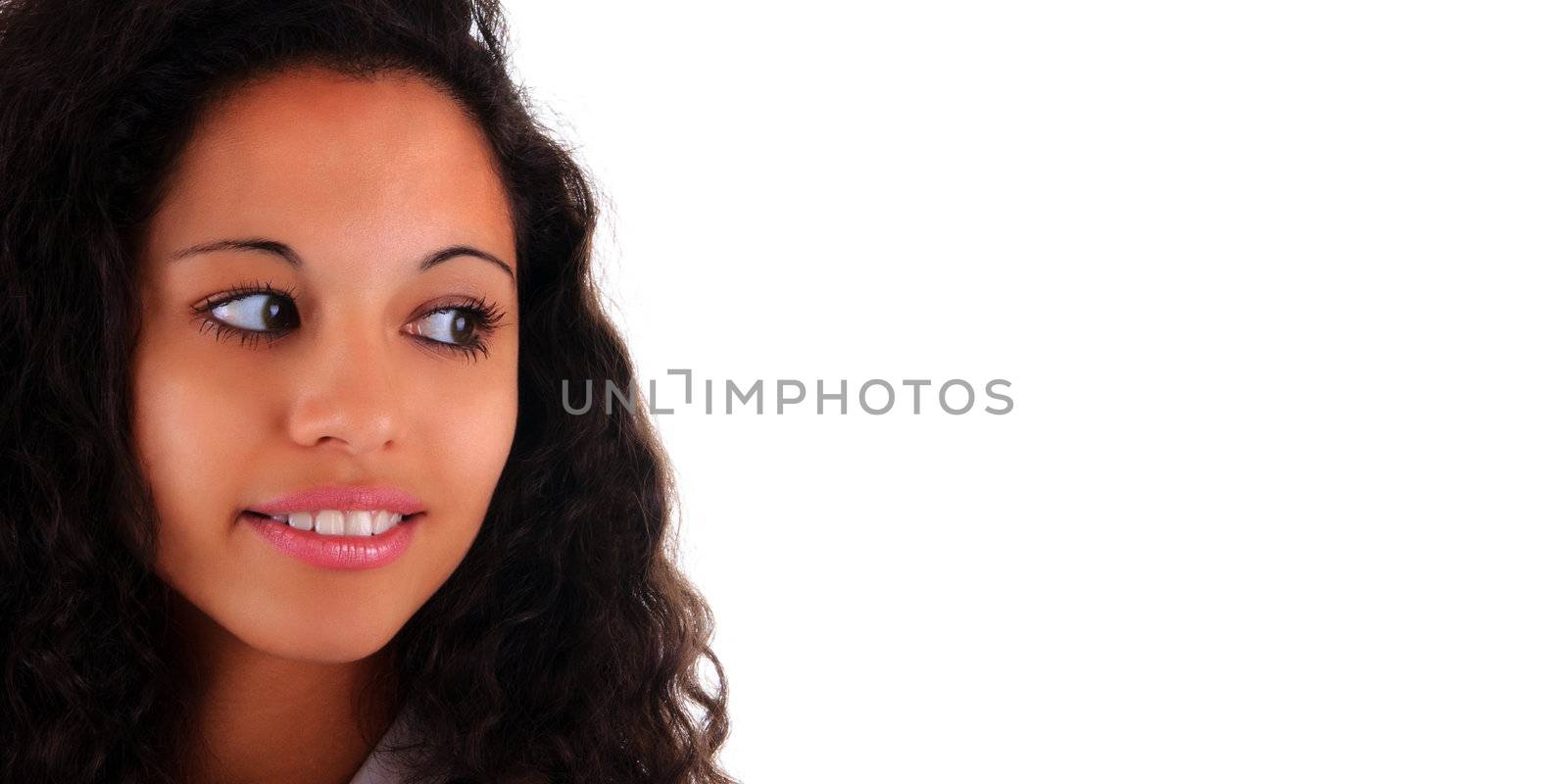 Portrait of Beautiful Woman african black metisse