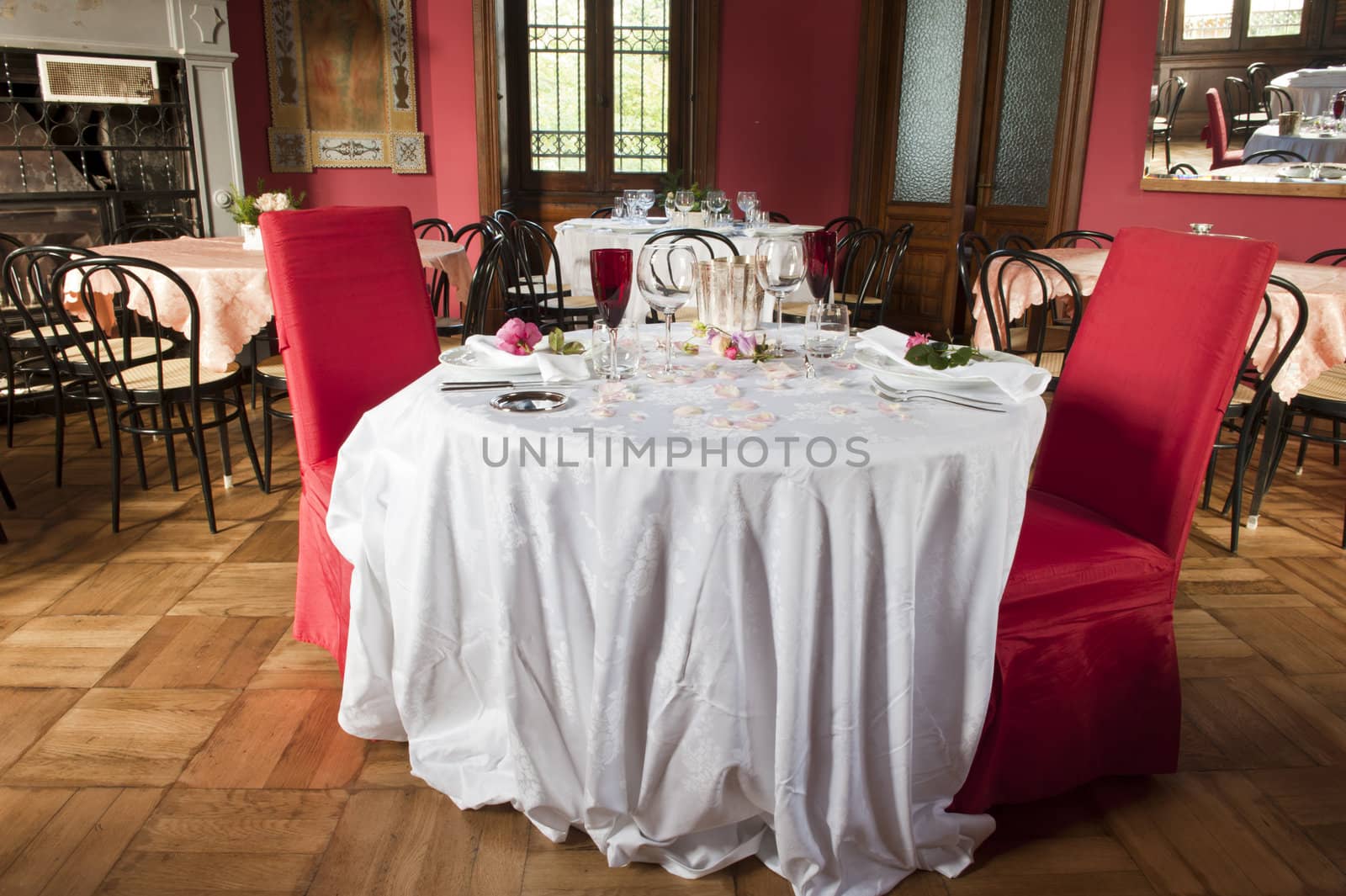 a table set for two spouses