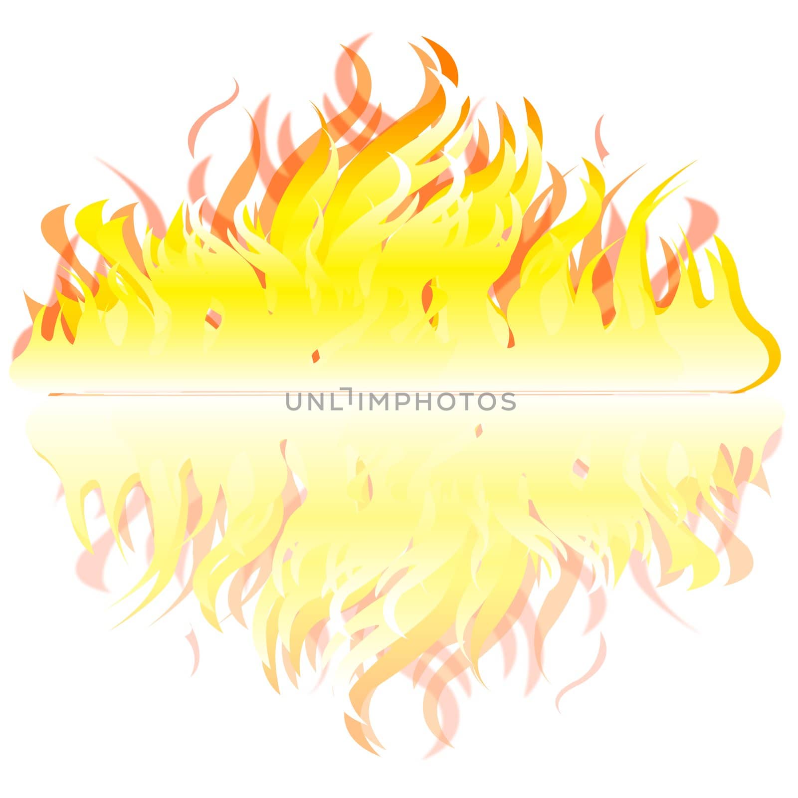 Flame on white background by cobol1964