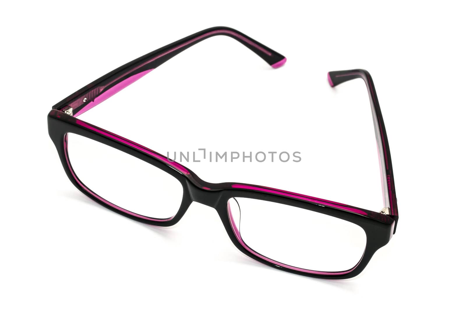 Beautiful glasses isolated on white background 