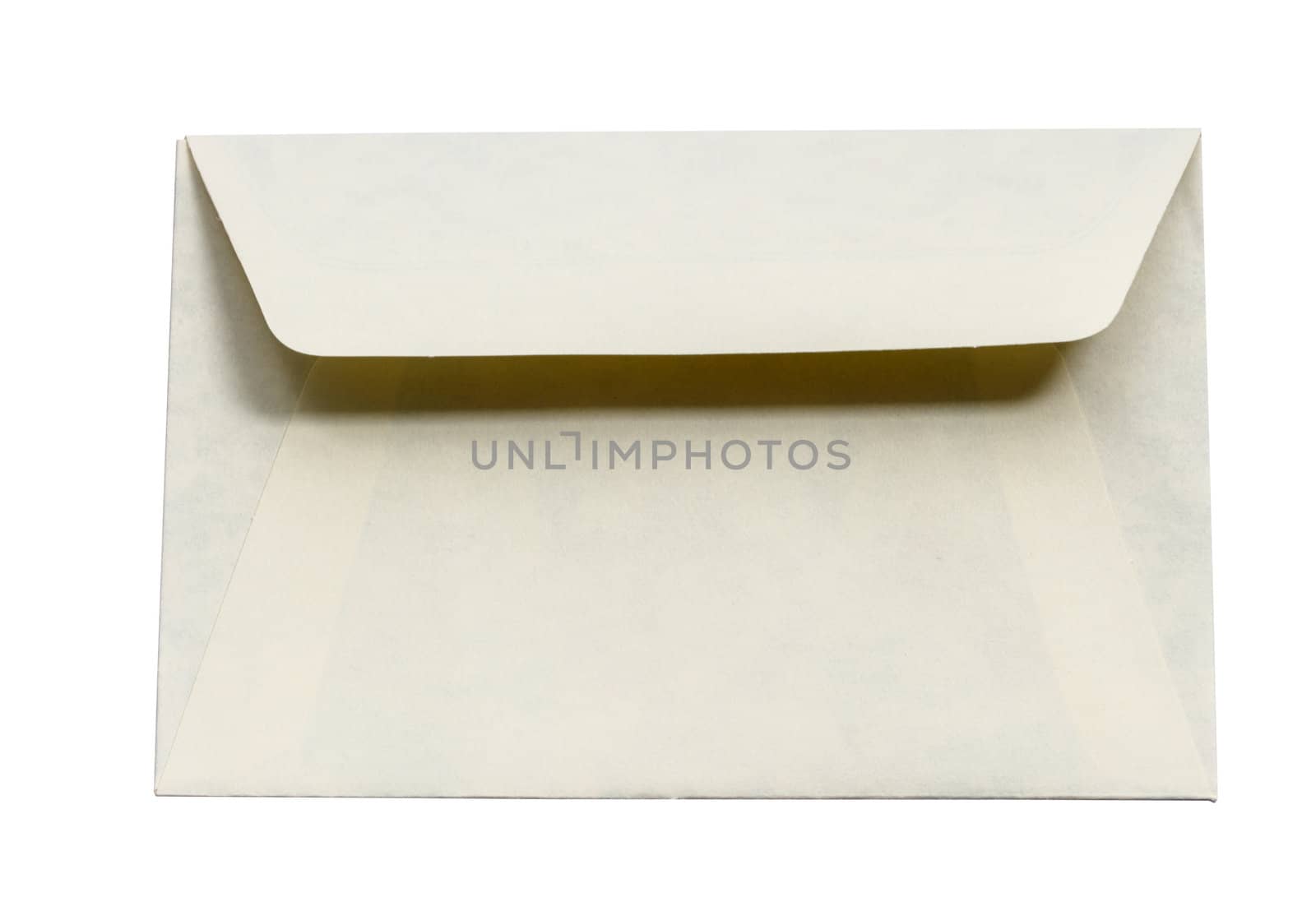 Old envelope isolated on white background. 