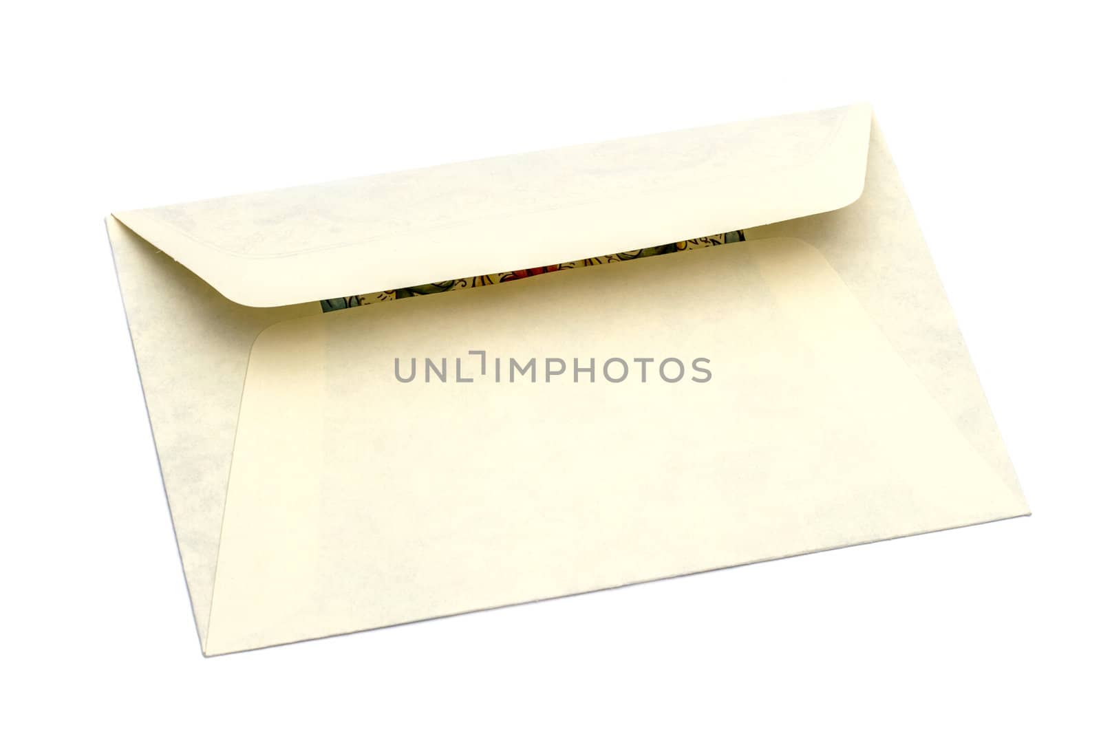 Old envelope isolated on white background