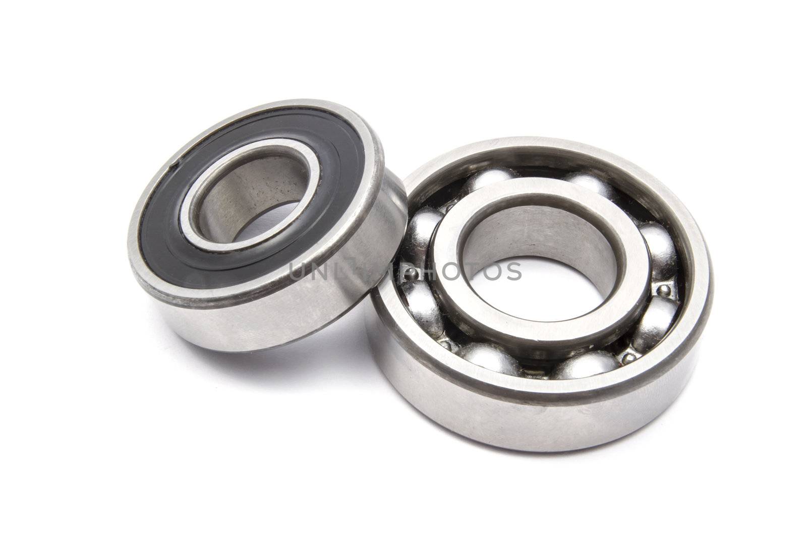 Ball bearing isolated on white background 