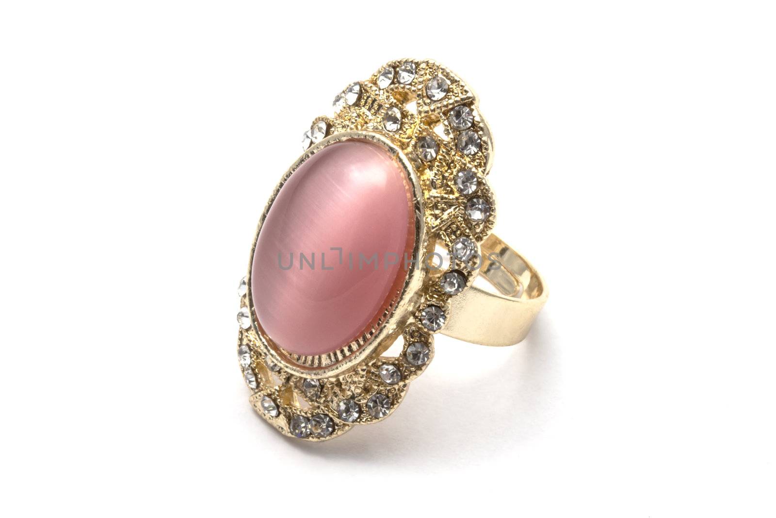 Fashion ring isolated on white background