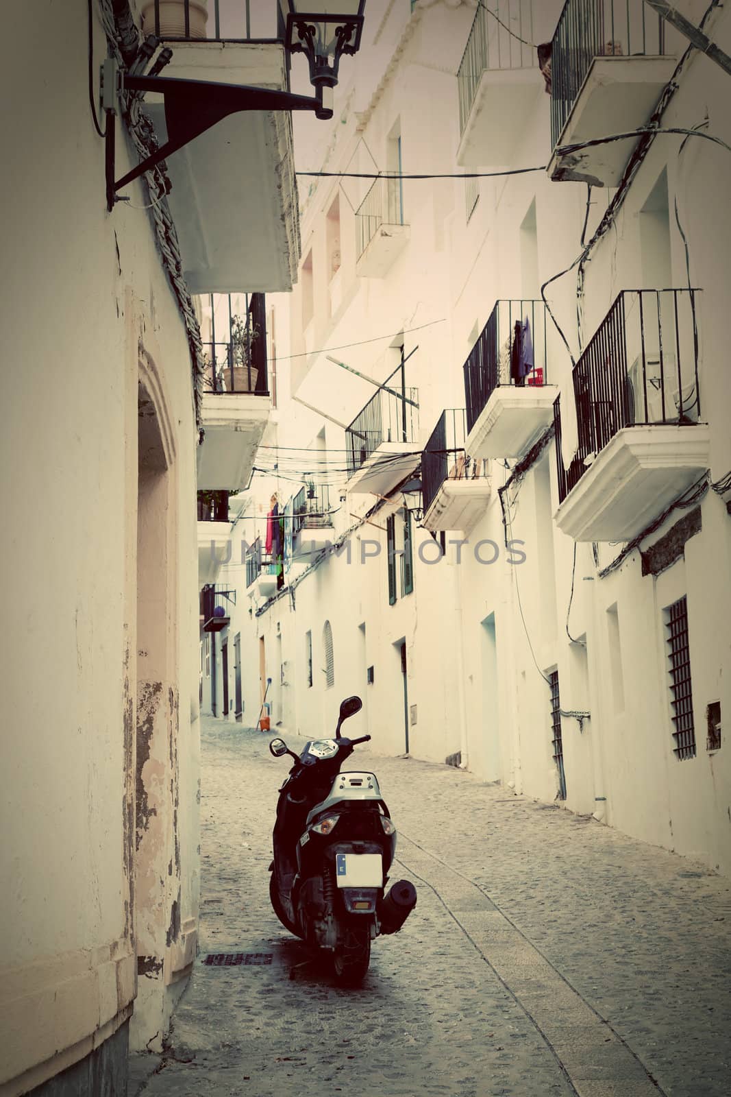 Architecture of old city of Ibiza, Spain by photocreo