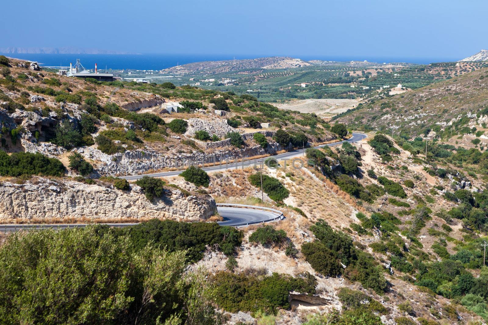 Mountain road on the island of Crete by DimasEKB