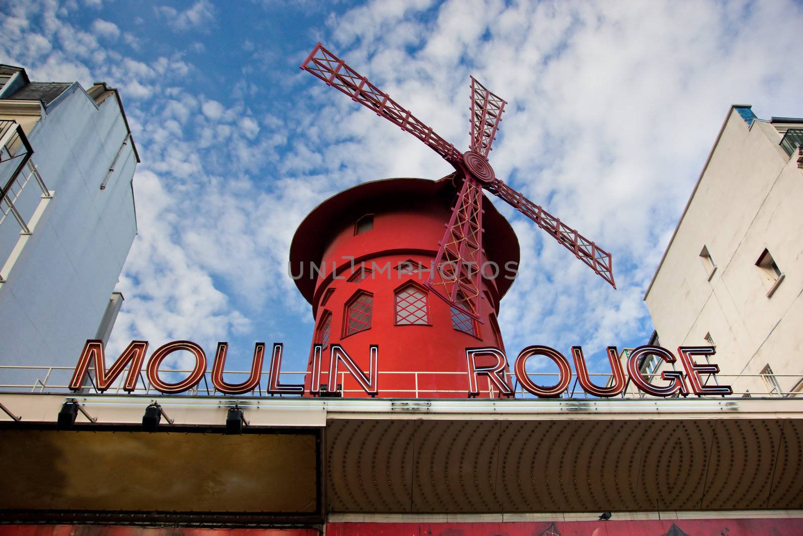 Moulin Rouge cabaret - Red Mill on Montmartre, Paris, France