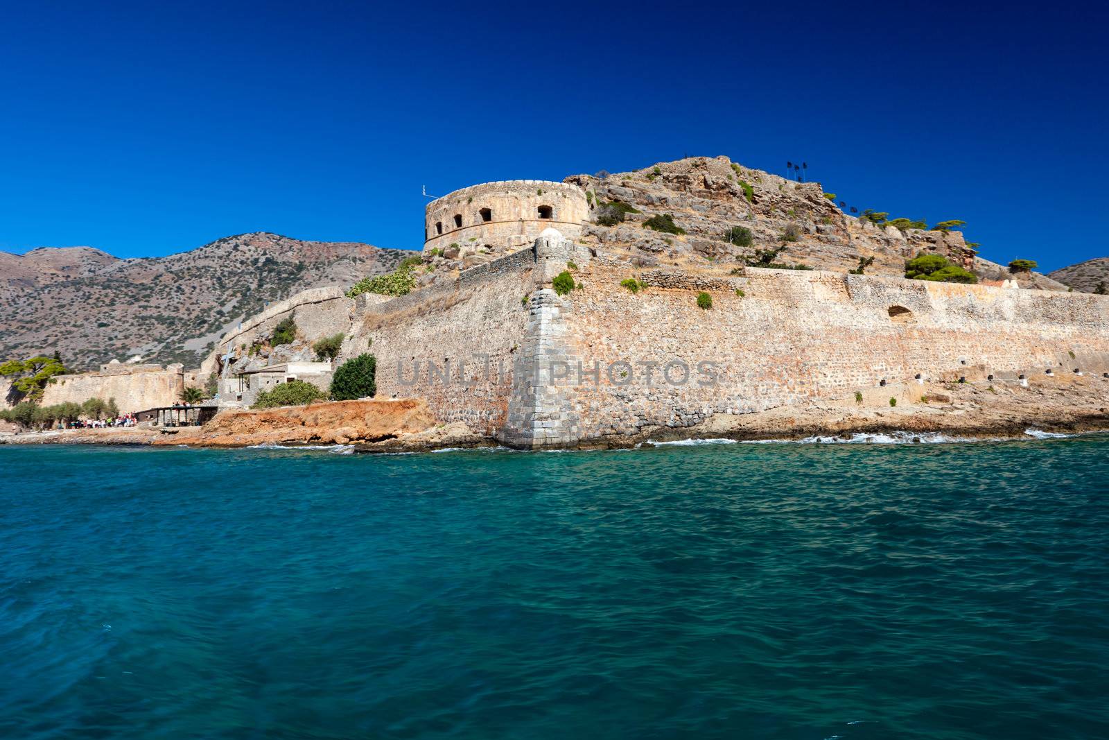 The island-fortress of Spinalonga in Crete by DimasEKB