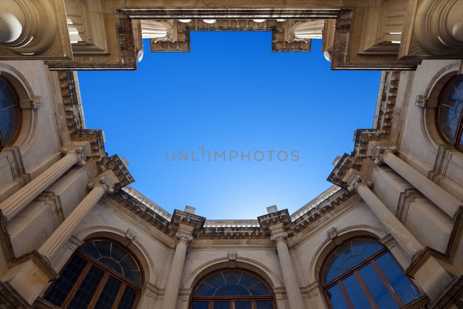 Courtyard of the Venetian Lodge in the city of Heraklion