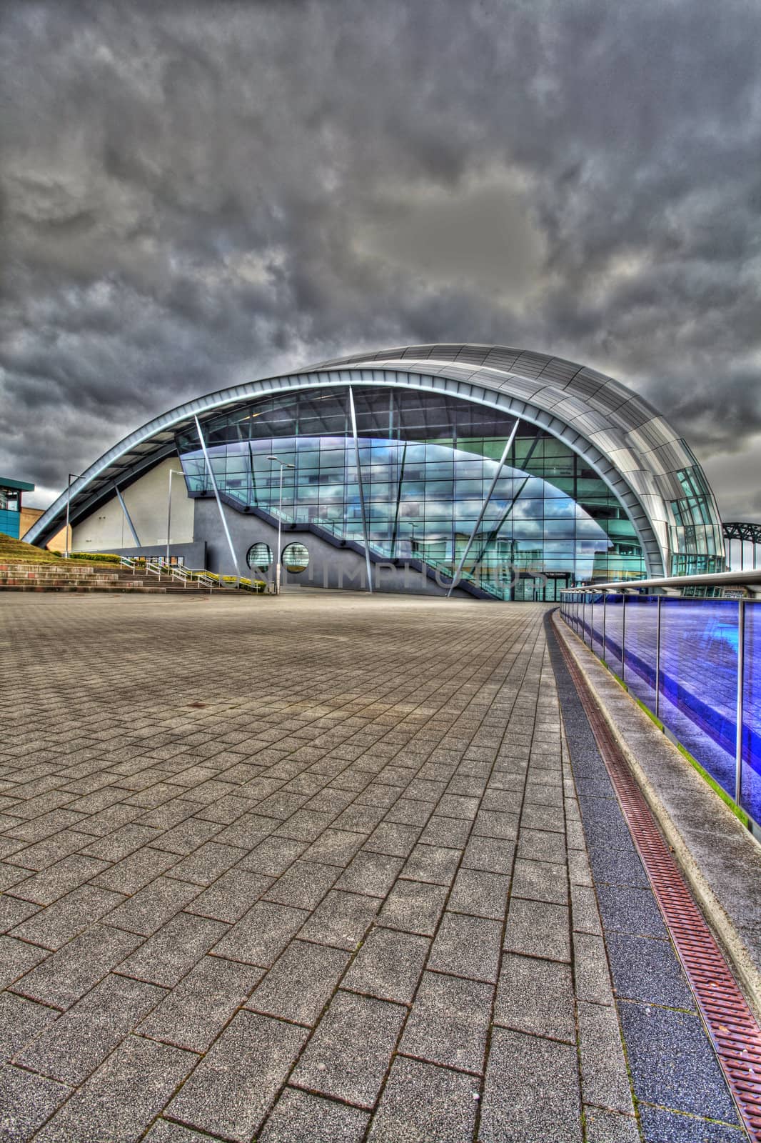 Contemporary architecture shot in high dynamic range in the north east of england