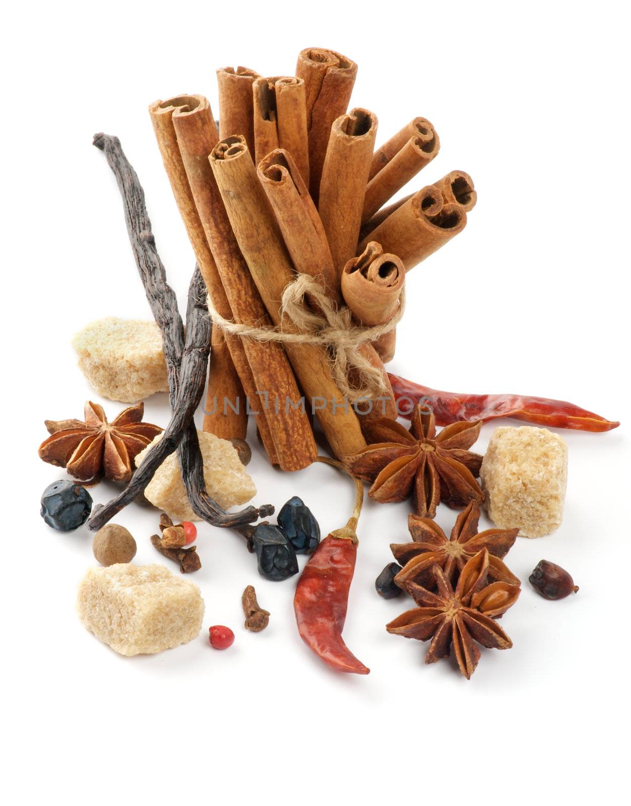 Cinnamon Sticks and Spices by zhekos