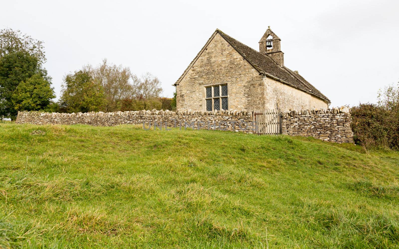 Parish Church of St Oswald in deserted hamlet of Widford in Oxfordshire in Windrush Valley