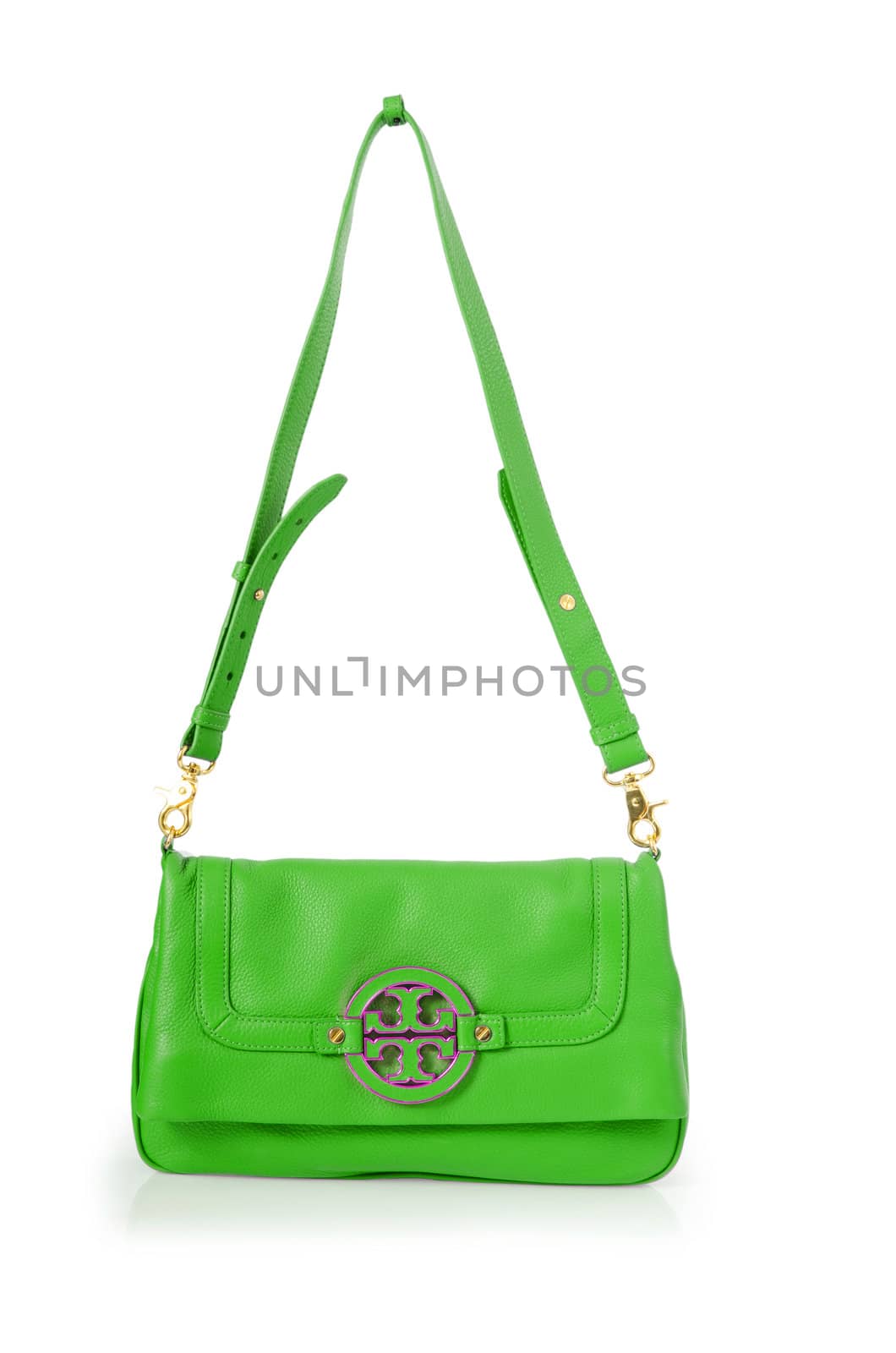 Elegant woman bag isolated on white