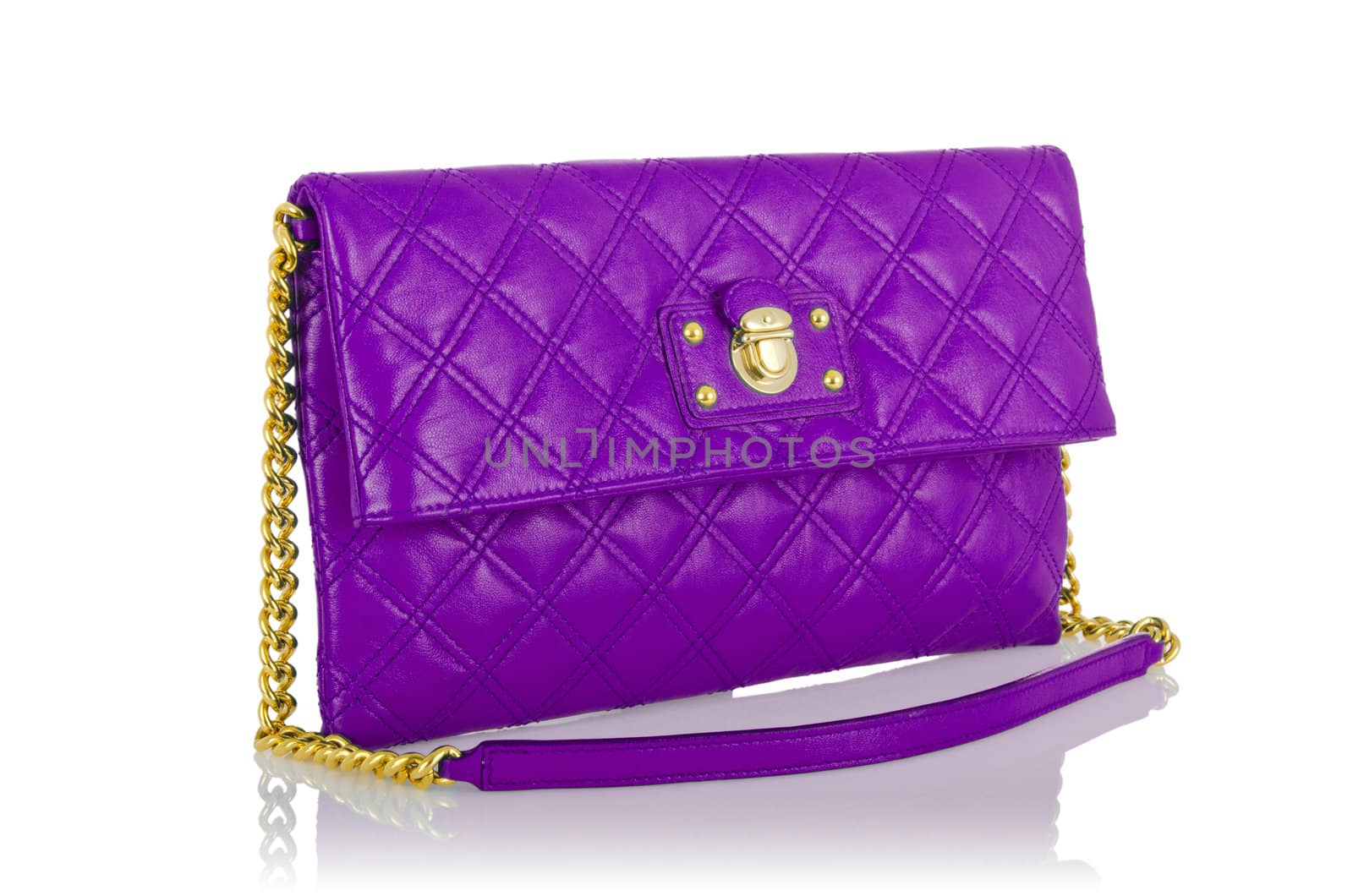 Elegant woman bag isolated on white