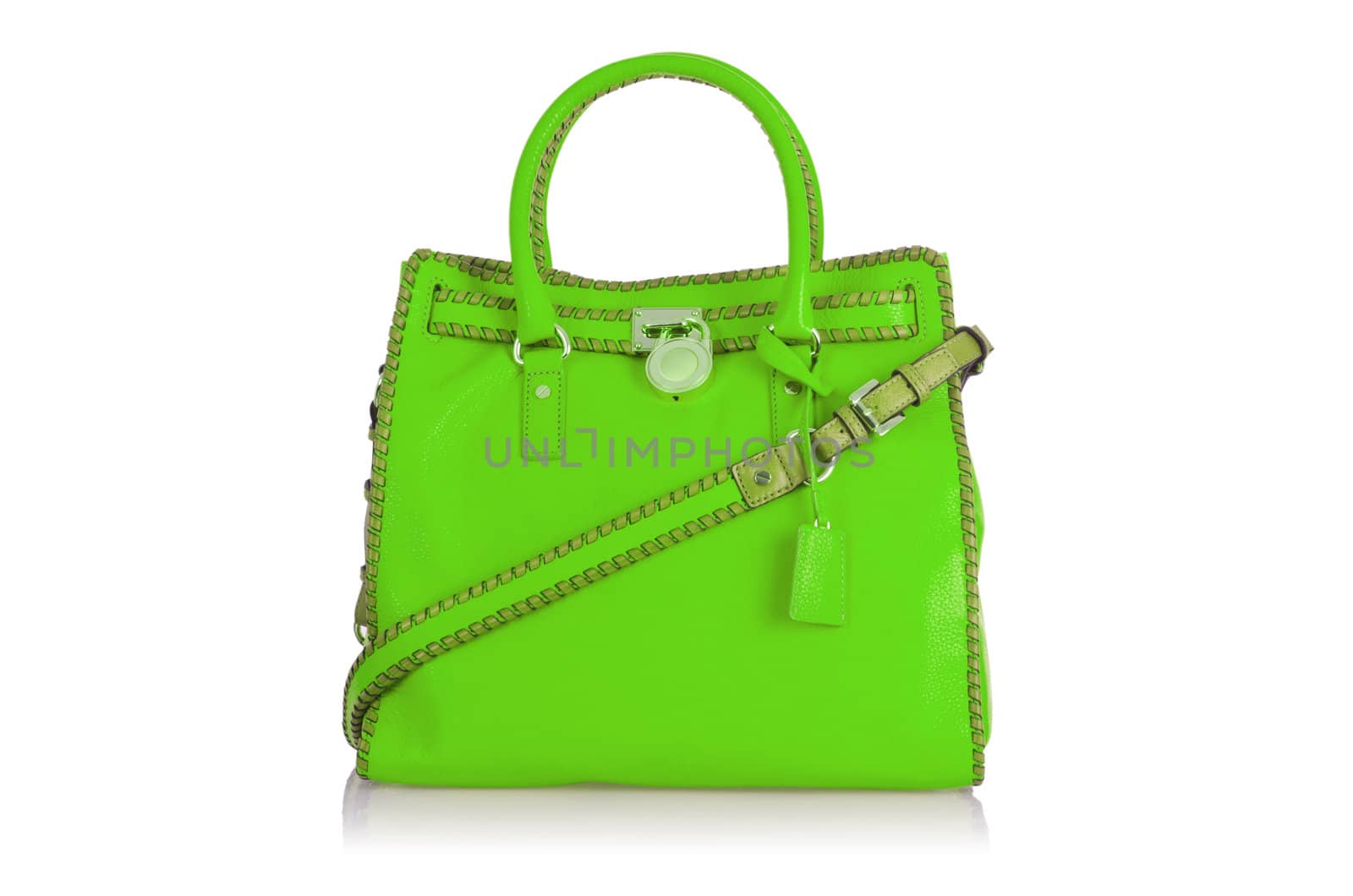 Elegant woman bag isolated on white
