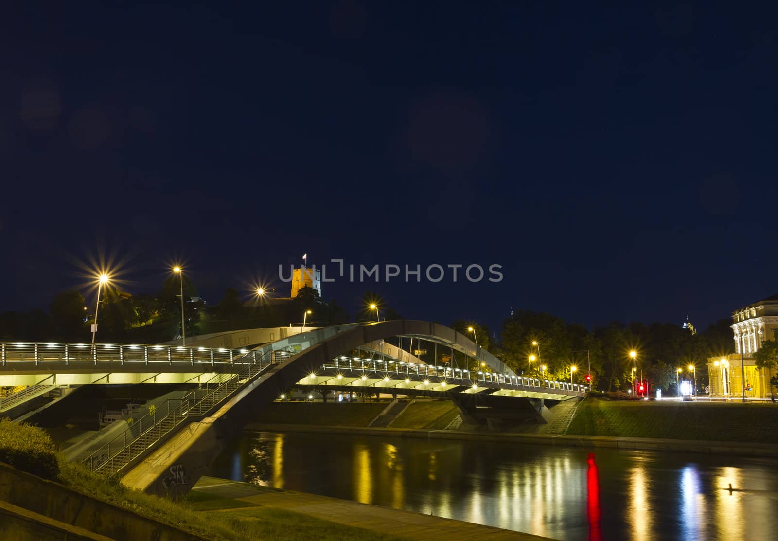 Bridge over the Neris River in Vilnius, Lithuania by aleksaskv