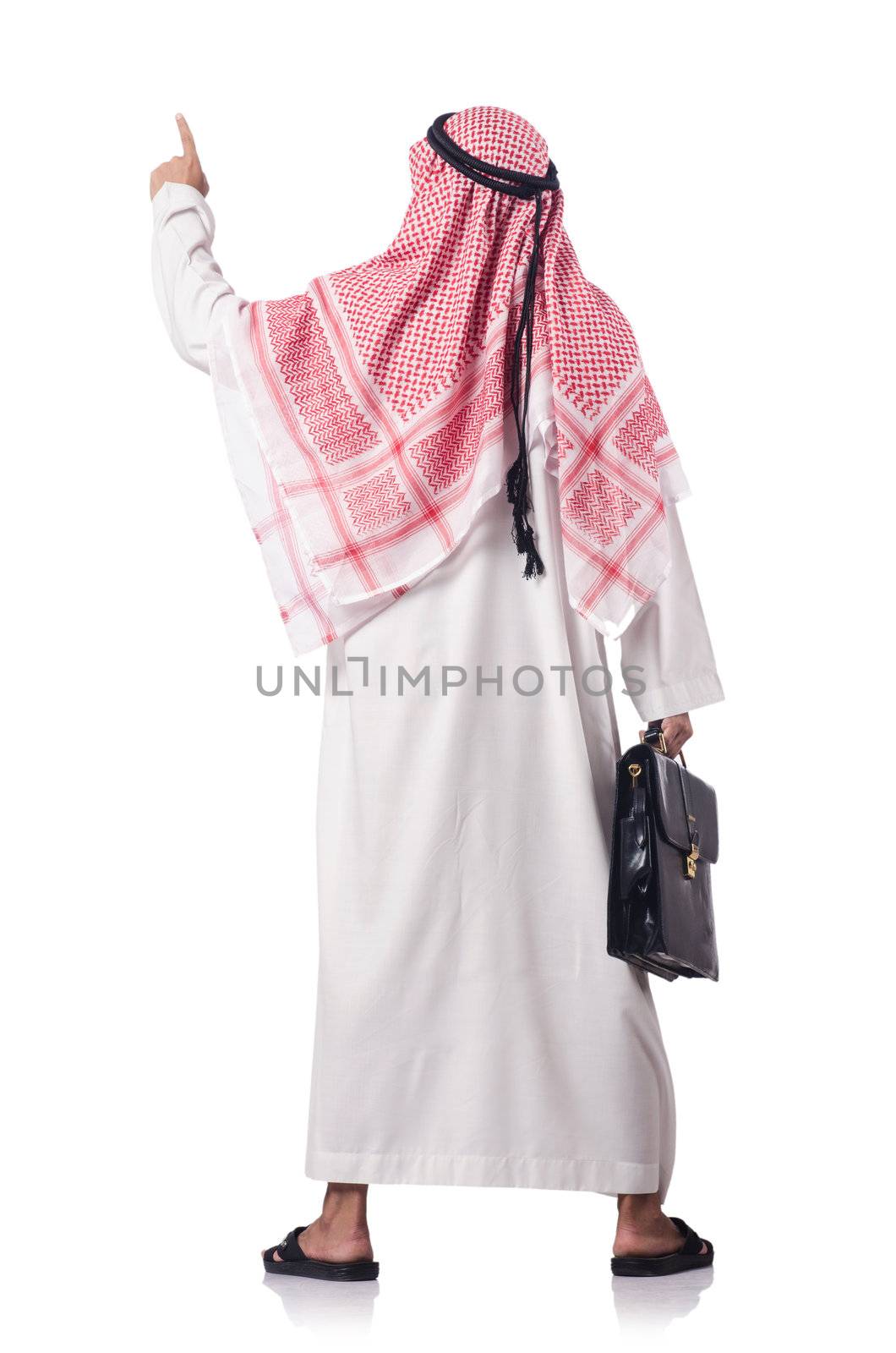 Diversity concept with arab on white by Elnur