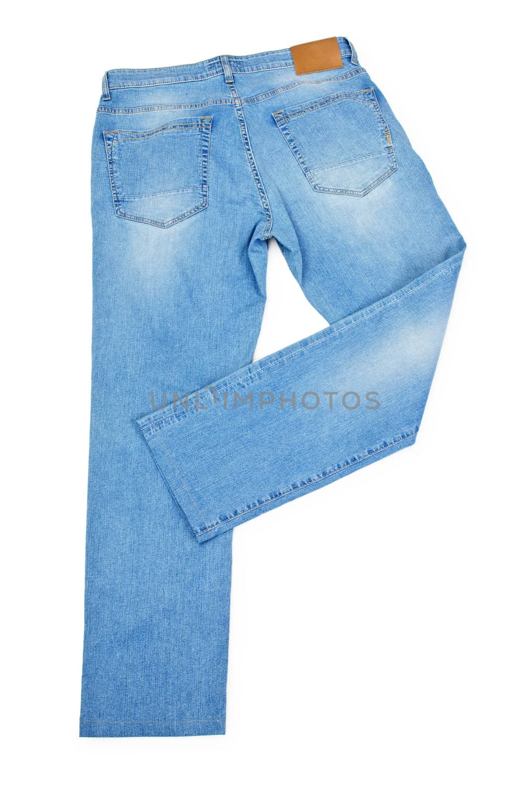 Pair of jeans isolated on the white