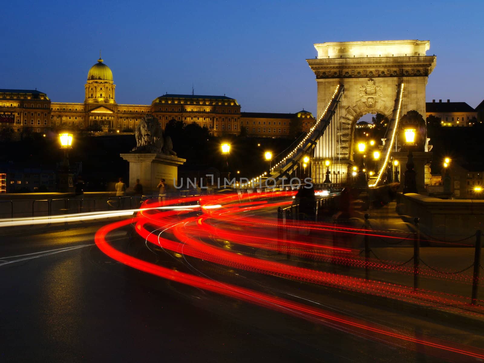 Chain bridge of Budapest city by anderm