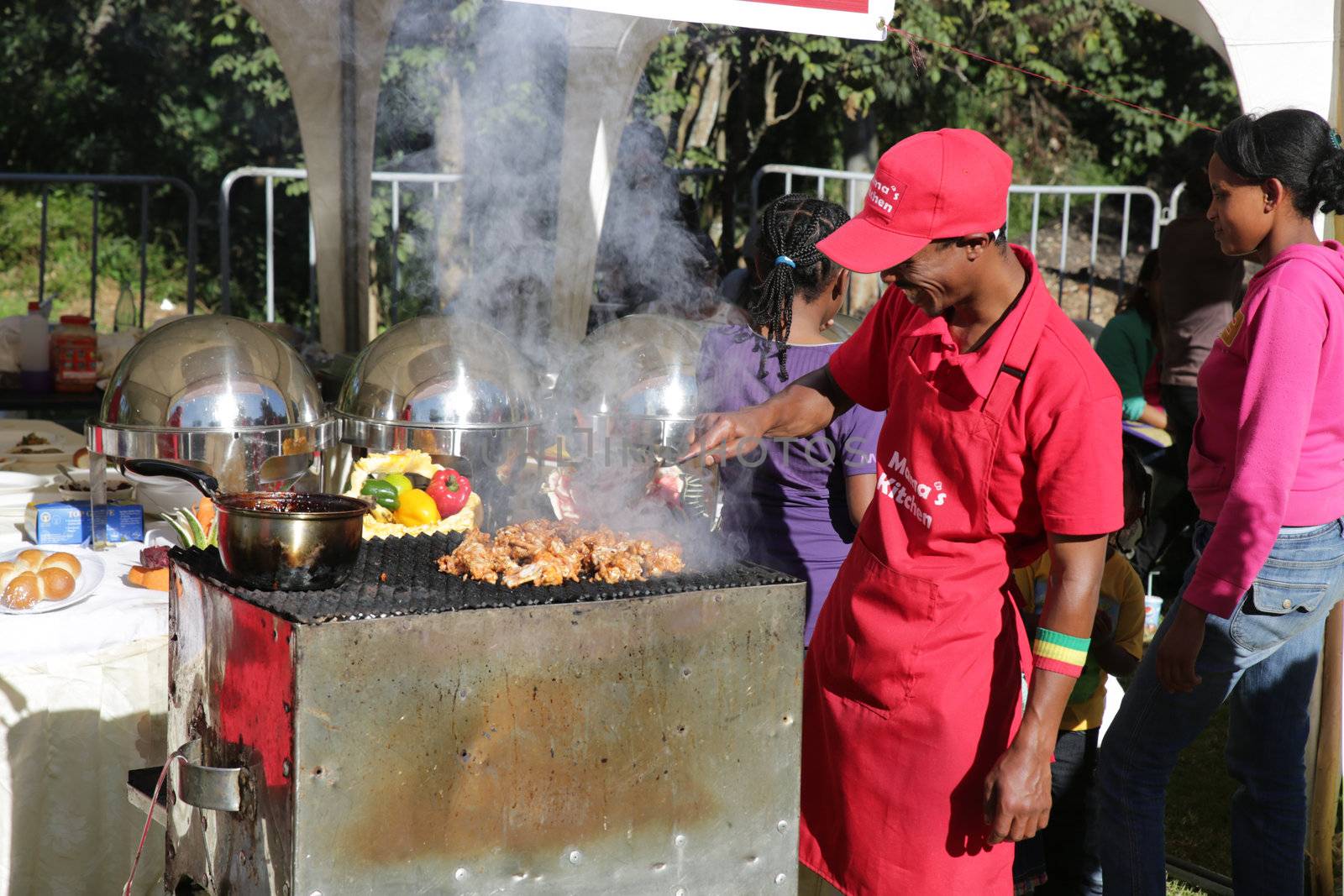 Addis Ababa â  November 18: Restaurants and caterers prepare local and international cuisines for the palates of Addis Ababa residents attending the 2012 Taste of Addis food festival on November 18, 2012 in Addis Ababa, Ethiopia