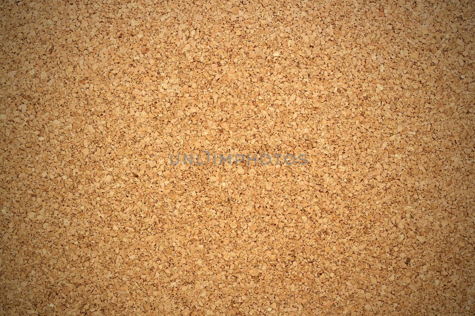 closeup of textured cork with vignetting added