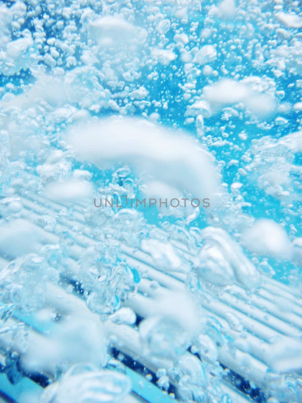 Clean blue water splash on white background
