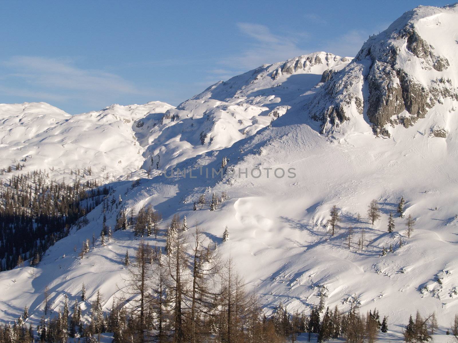 Snow covered mountains by anderm