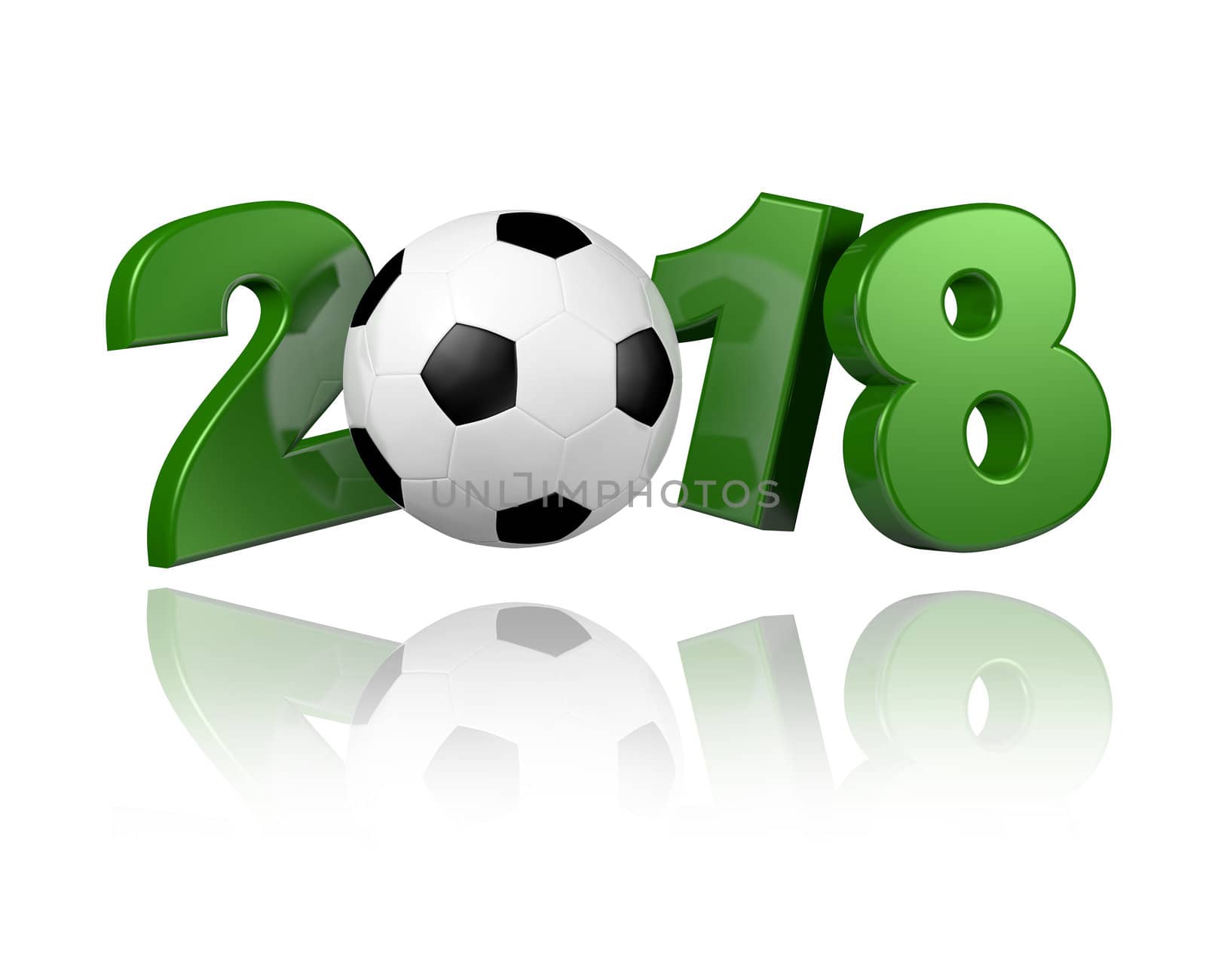 Football 2018 design with a white background