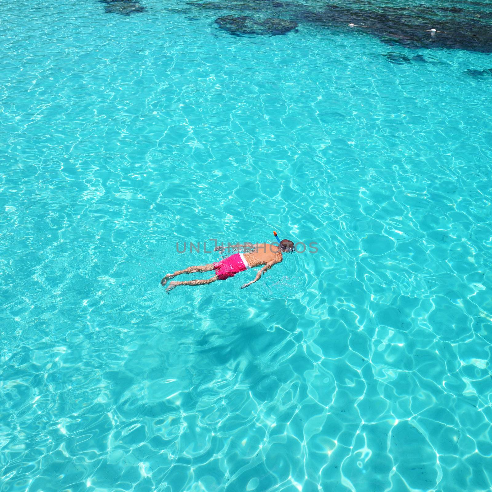 Man snorkeling  by haveseen