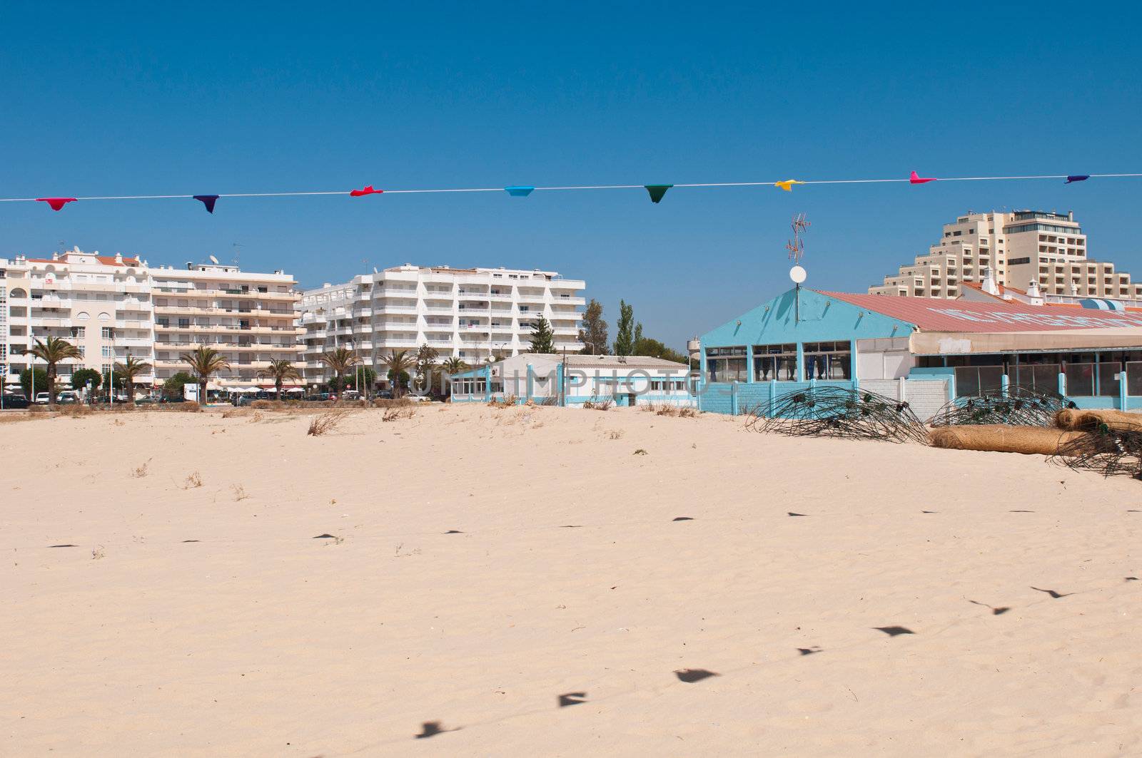 beautiful sandy beach in Montegordo (Algarve), Portugal