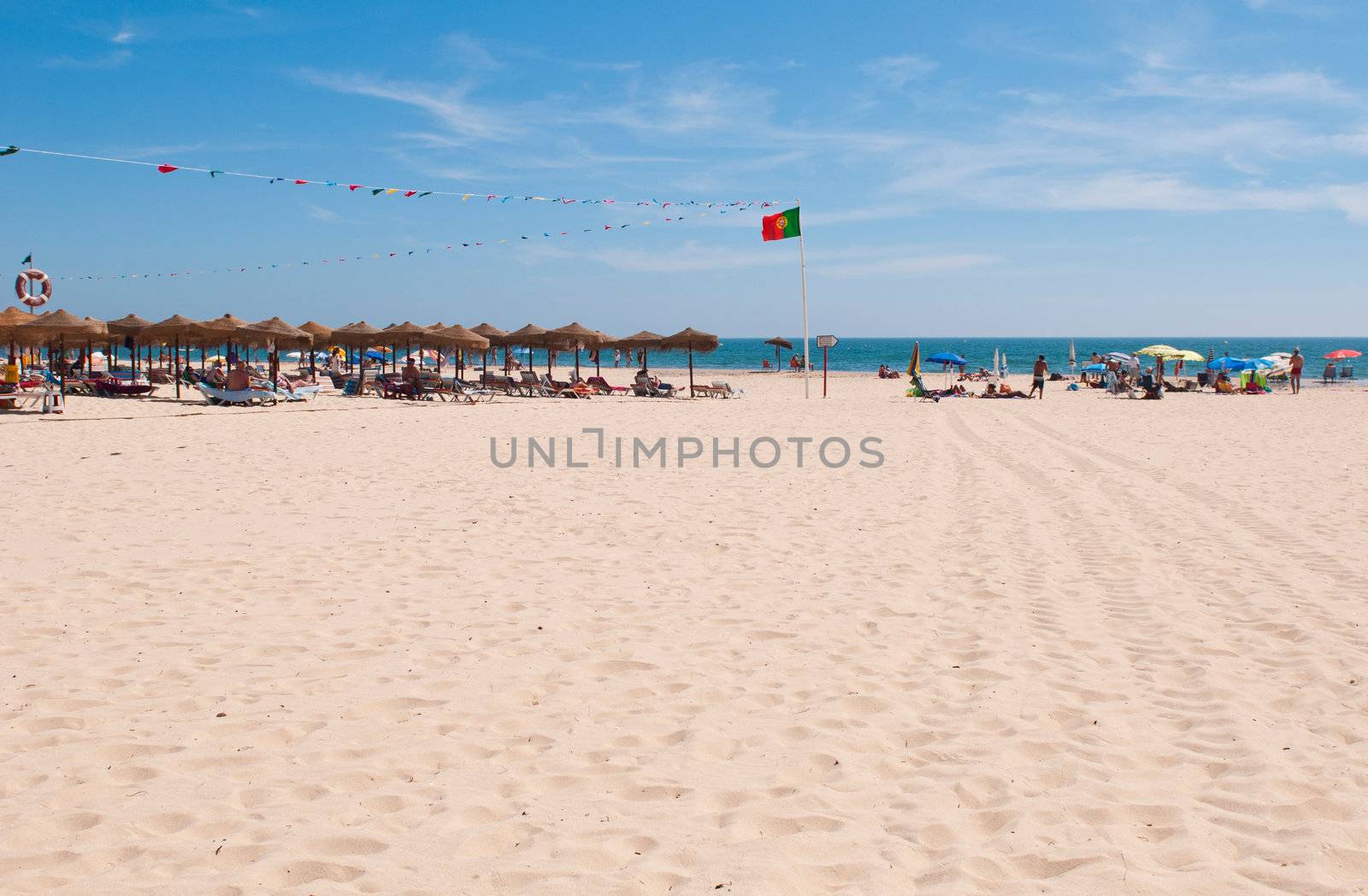 beautiful sandy beach in Montegordo (Algarve), Portugal