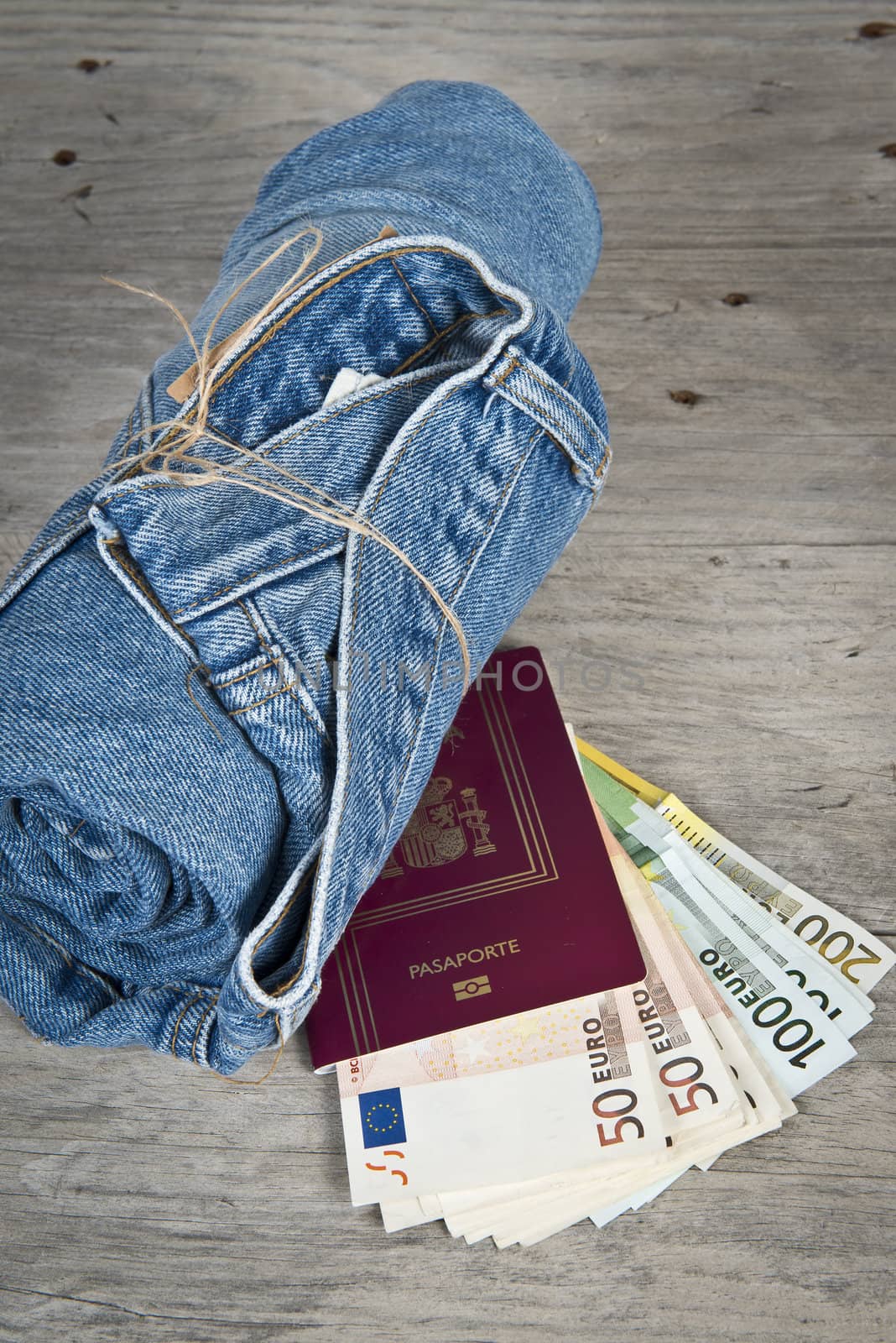 Jeans, passport and much money by angelsimon