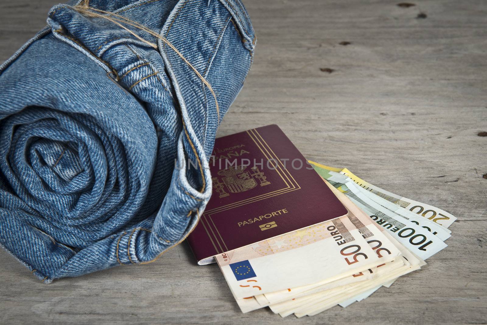 Jeans, passport and much money by angelsimon