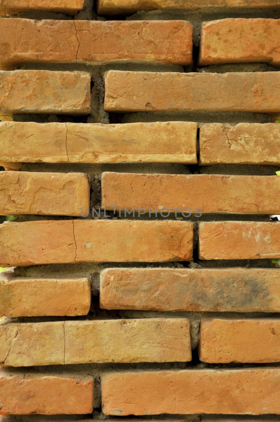 Detail of old brick column.