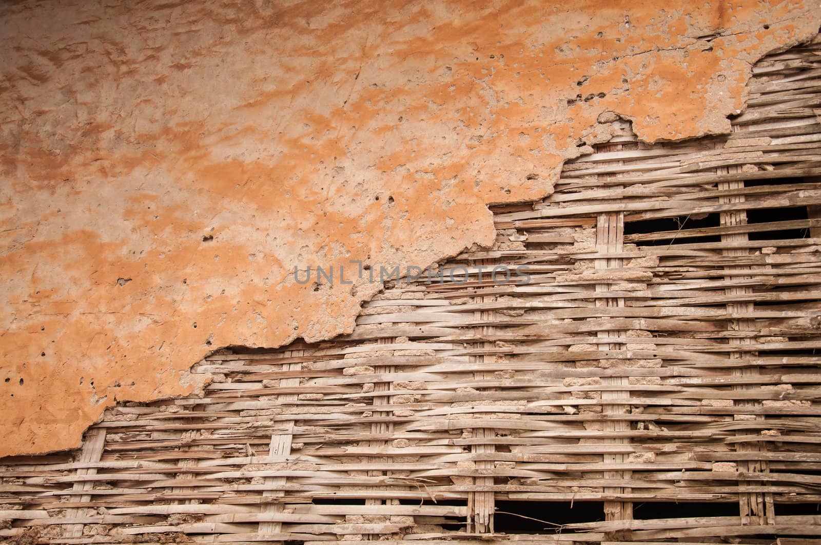 Old wood wall at Chiang Khan, Loei, Thailand.