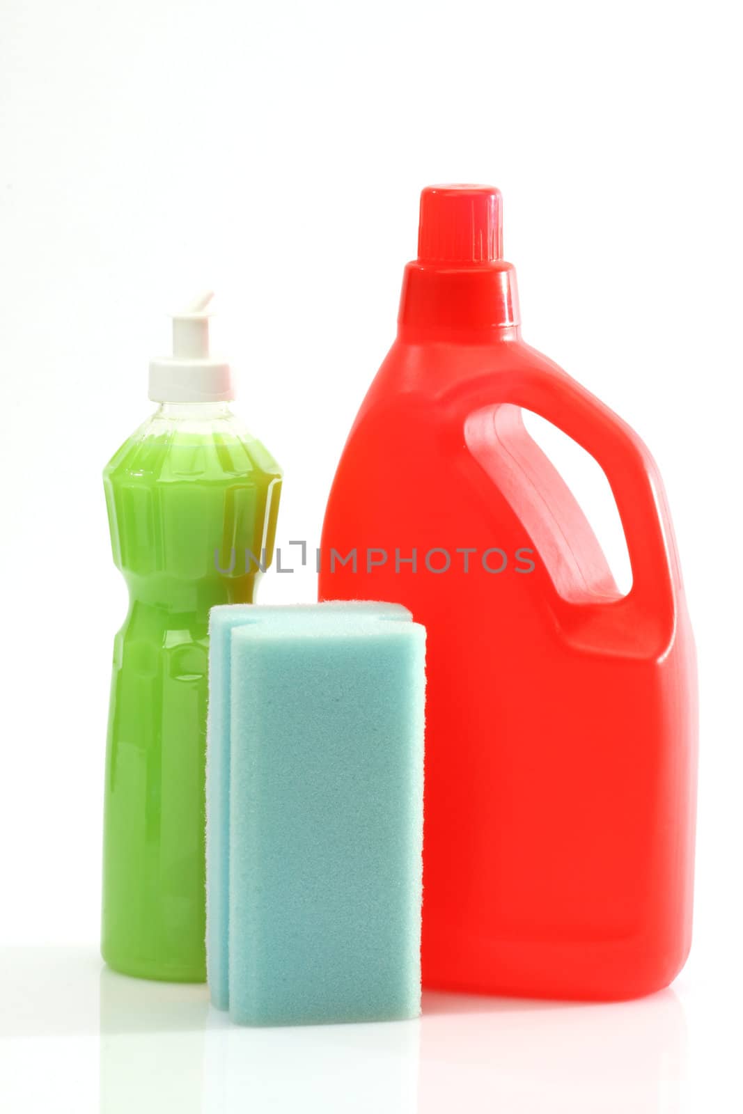 detergent bottles and sponge by alexkosev