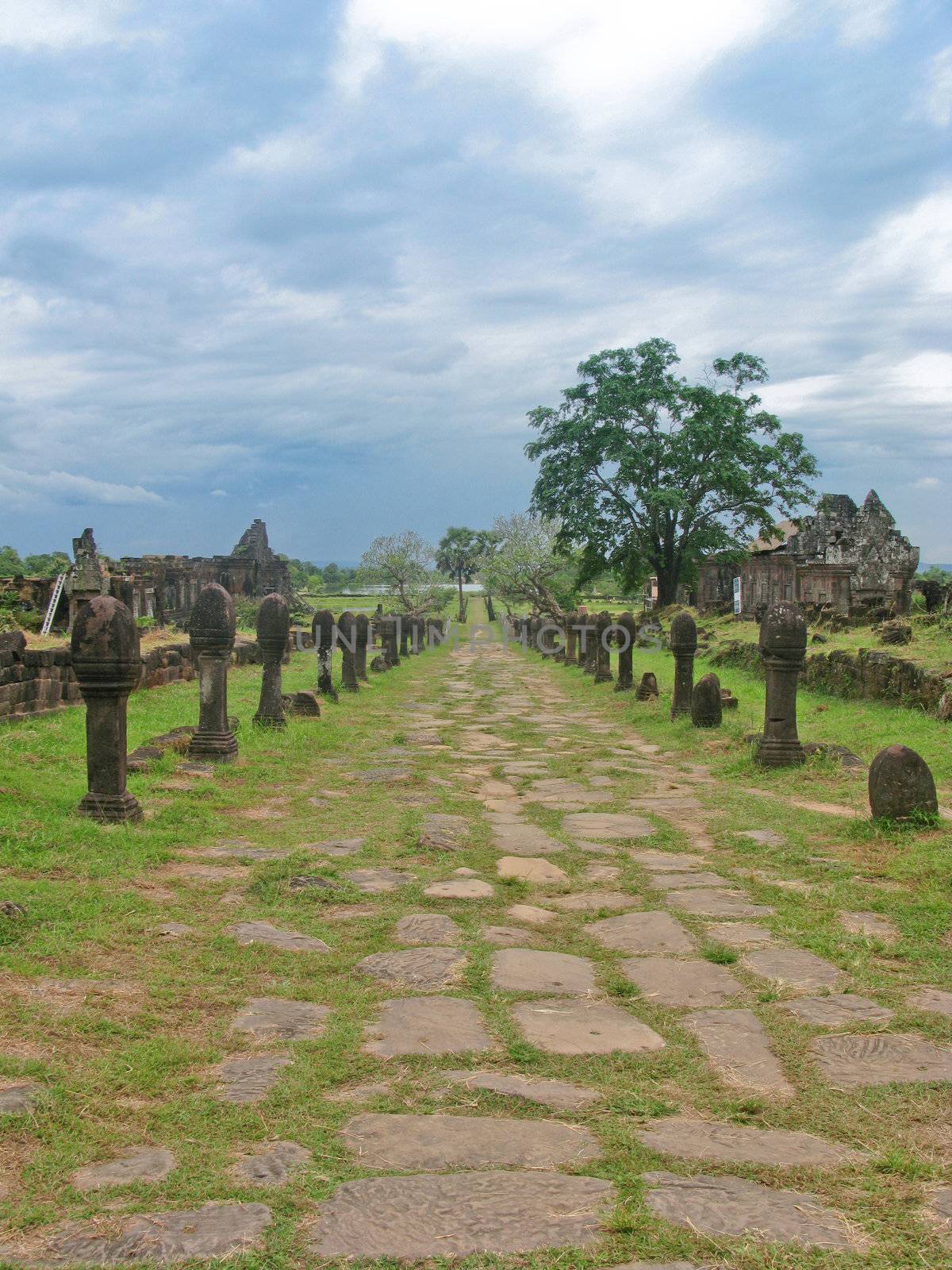 Vat Phou ceremonial stone road