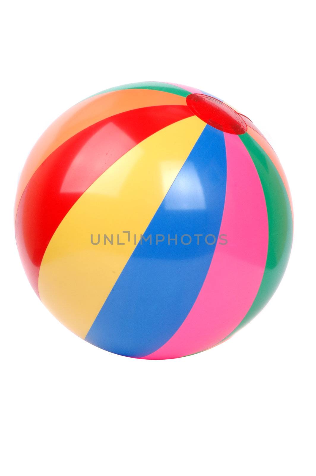 colorful plactic ball isolated on white background