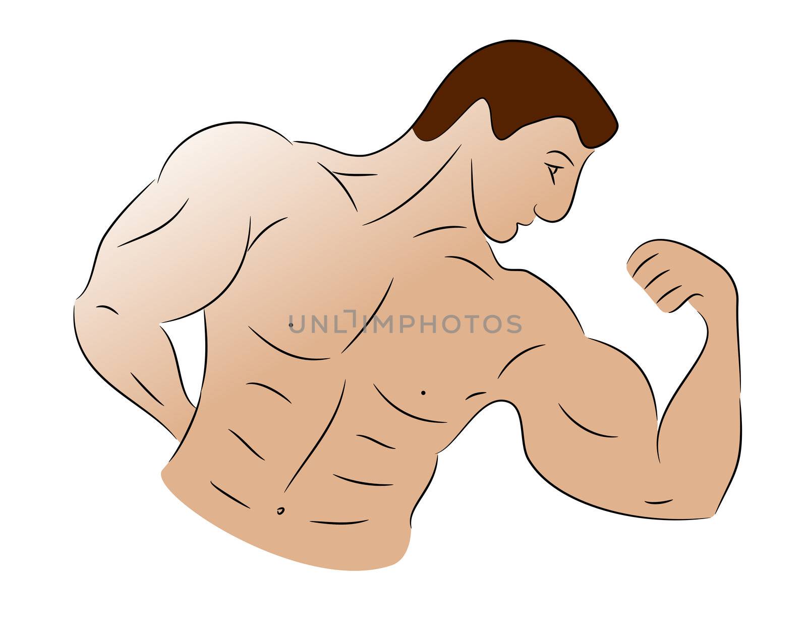 Sketch of a Bodybuilder by RichieThakur
