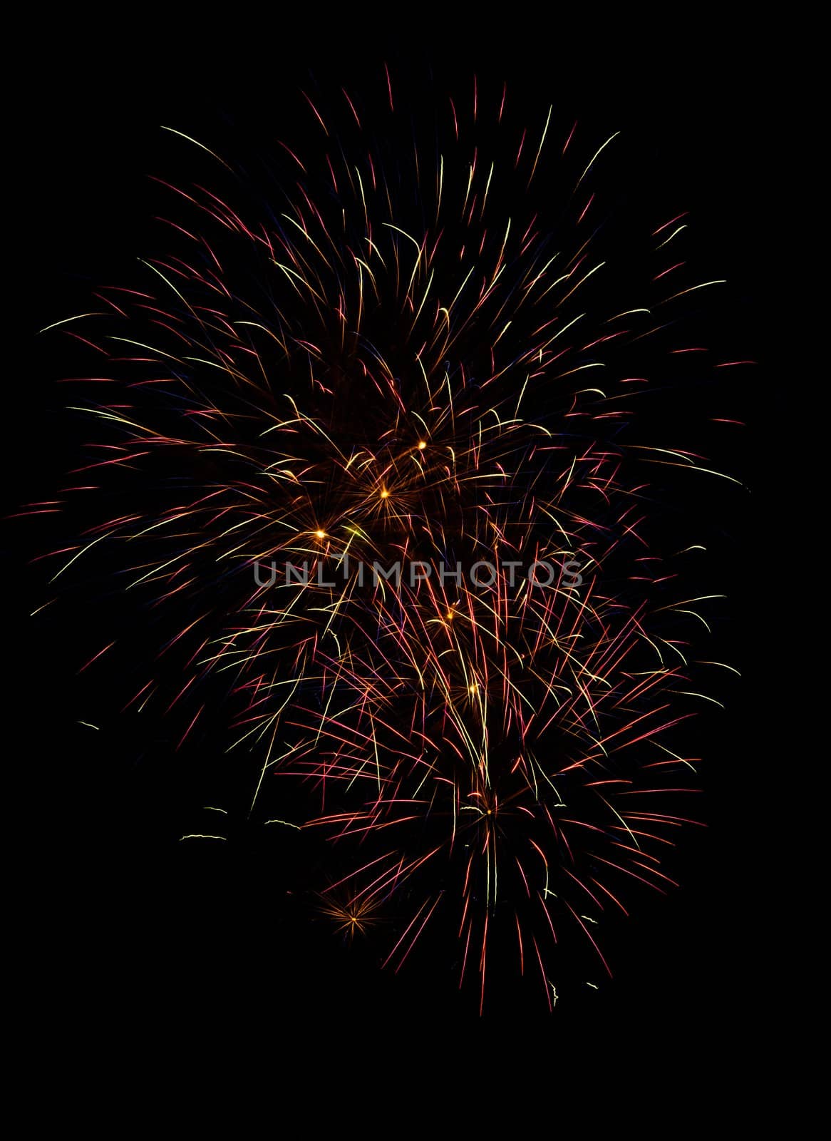 beautiful fireworks against the dark sky, fireworks