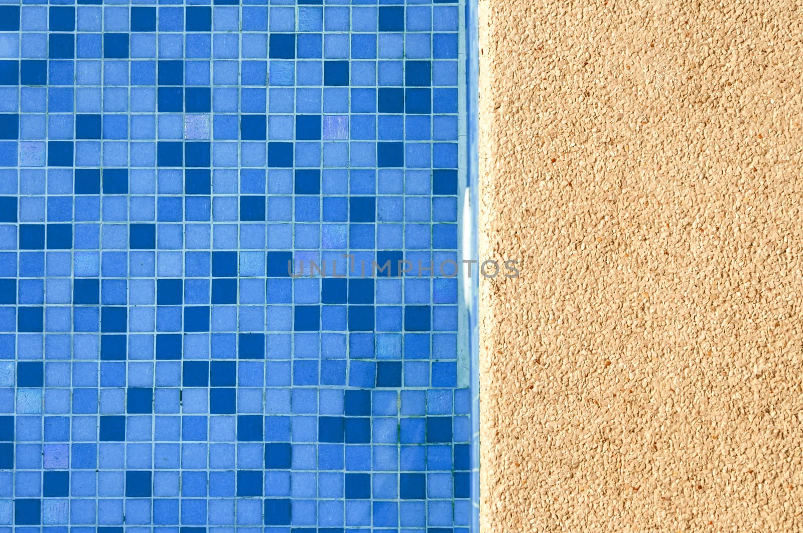 blue and vibrant swimming pool side by TanawatPontchour