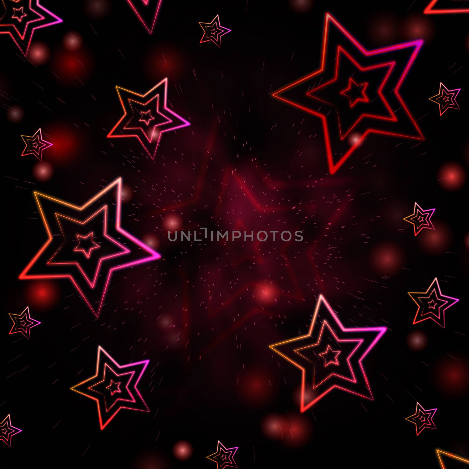 abstract red background with white stars by marinini