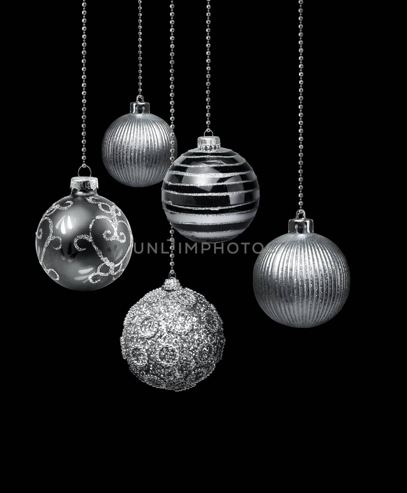 Silver Christmas balls by anterovium