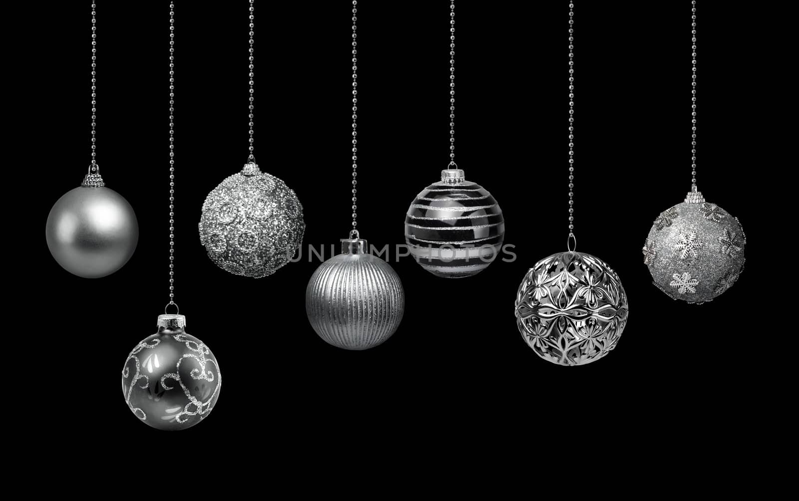 Silver Christmas balls collection by anterovium