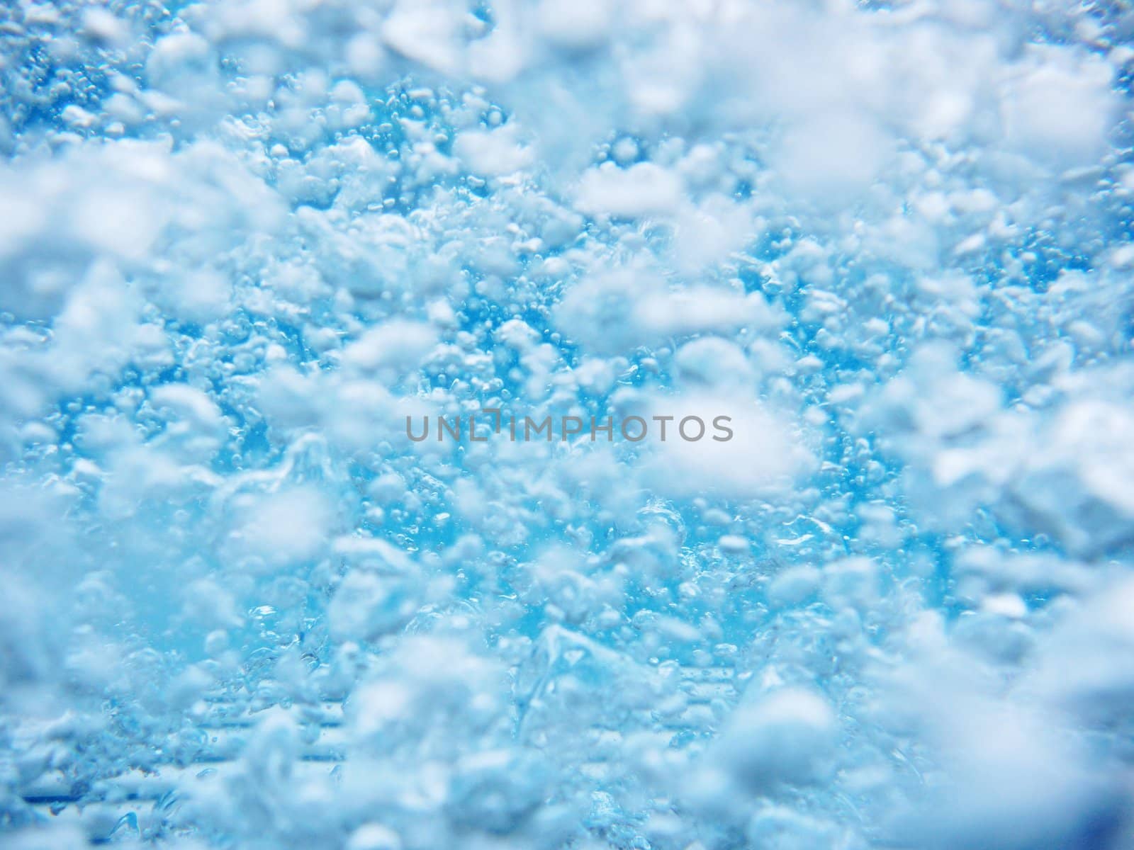 Clean blue water splash on white background