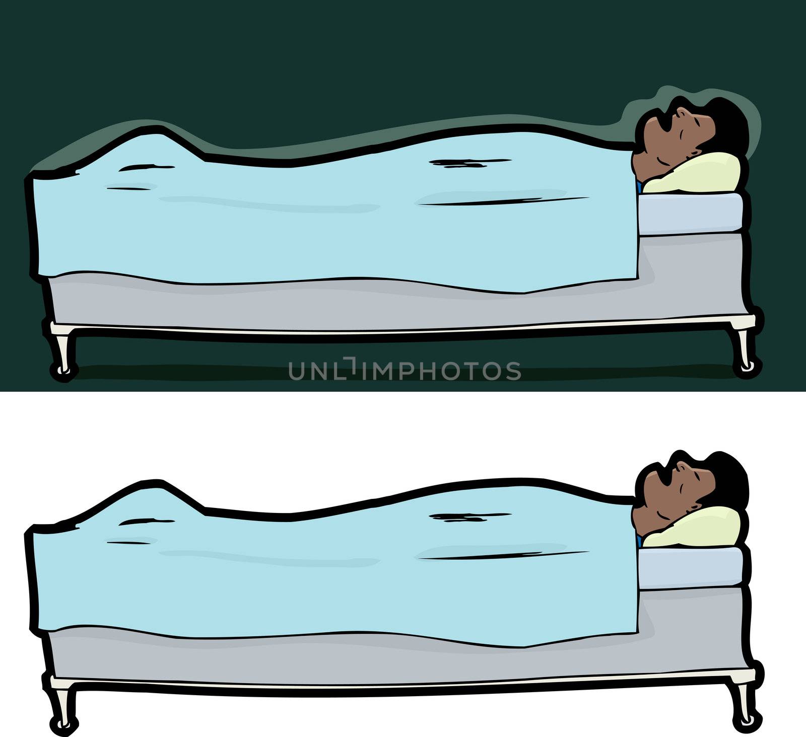 Sleeping Man in Bed by TheBlackRhino