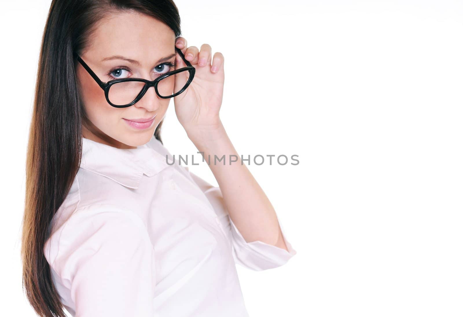 portrait of young woman wearing glasses