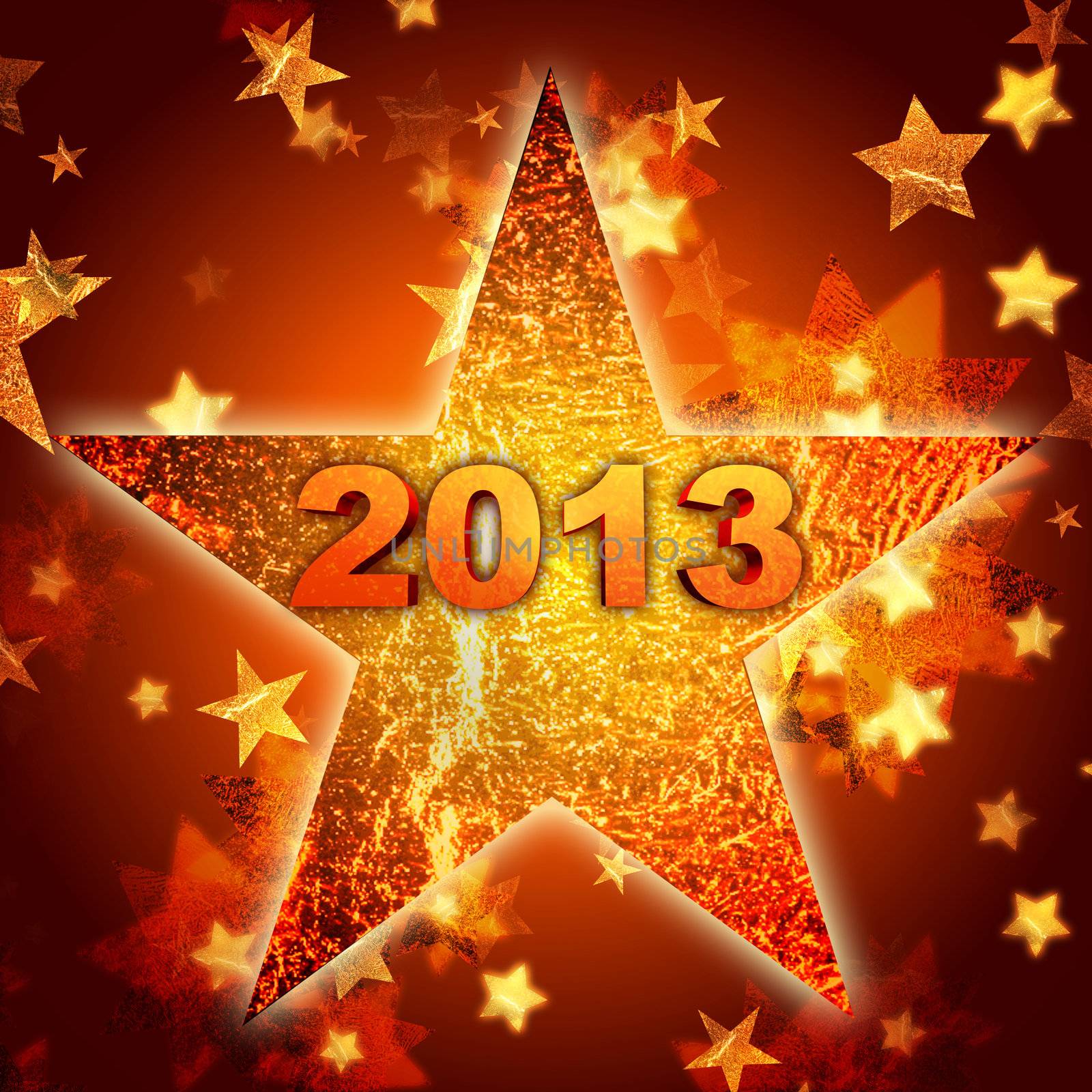 3d golden year 2013 in shining star