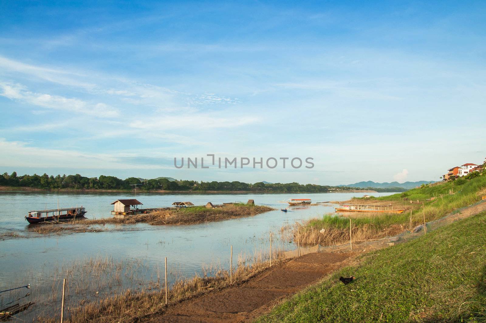 View of Khong river. Chiang Khan, Loei, Thailand