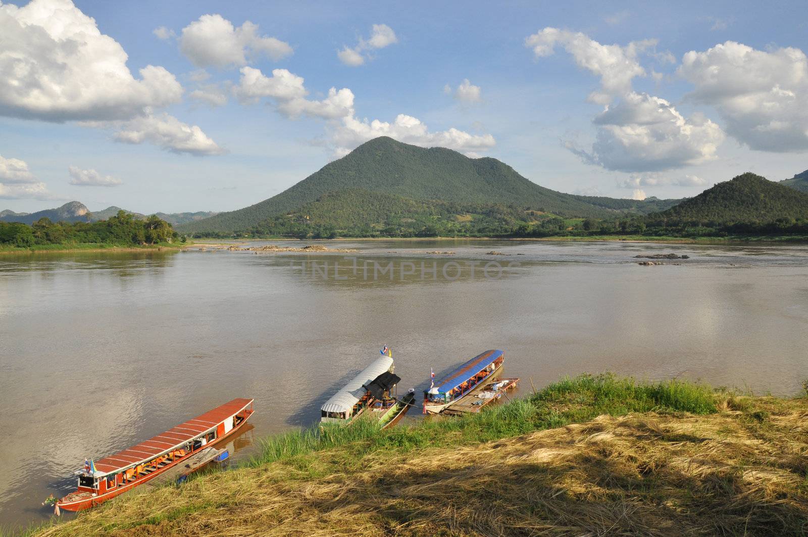 View of Khong river. Chiang Khan, Loei, Thailand